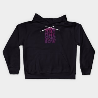 One More Row Knitting Lover Design Kids Hoodie